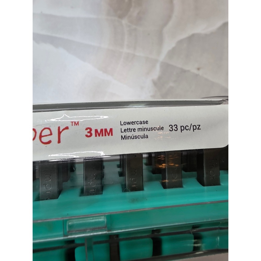 ImpressArt Juniper 3mm Lowercase Metal Stamp Set 33pc Jewelry SC1320AM-3mm-M K2 - Picture 12 of 16